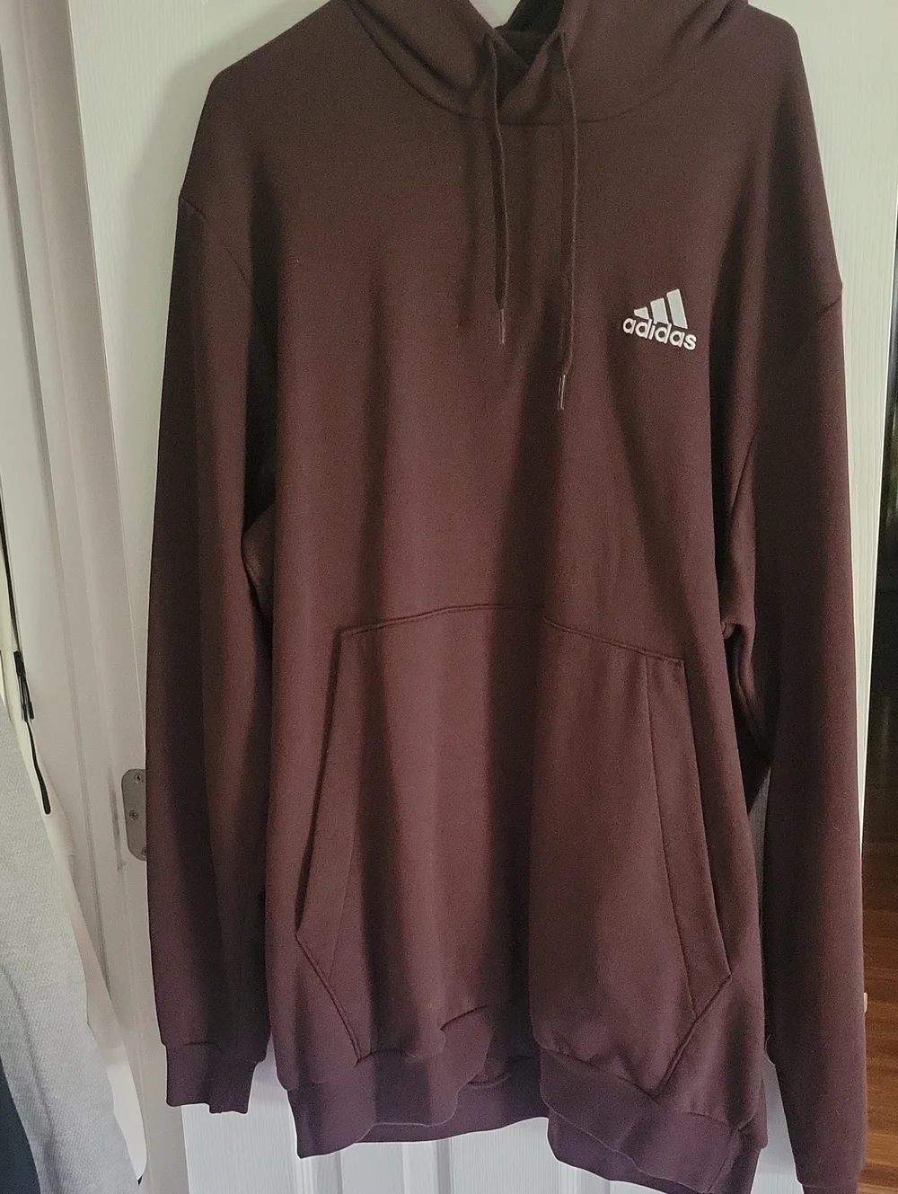 adidas Men's Dark Maroon Pullover Hoodie